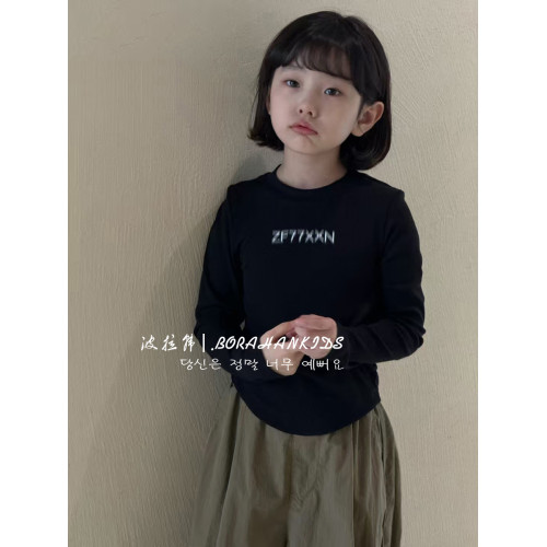 波拉韓童裝女童休閒褲2025春夏兒童寬松哈倫褲中大童簡約工裝褲子