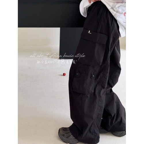 孫小美kids超薄空氣感女童休閒褲兒童褲子夏裝2025新款工裝速乾褲