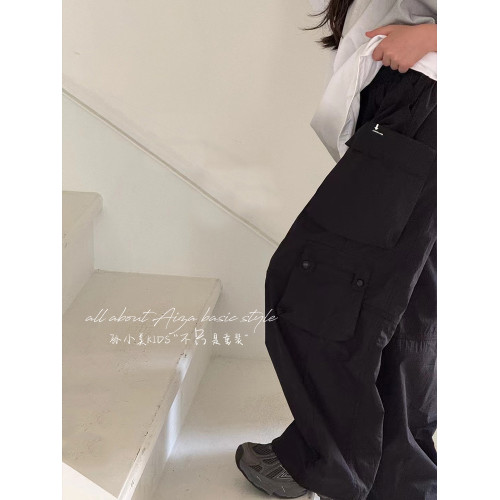 孫小美kids超薄空氣感女童休閒褲兒童褲子夏裝2025新款工裝速乾褲