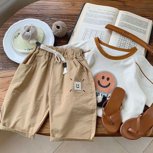 Mommy童裝男童短褲速乾兒童夏季薄款褲子幼兒中大童夏裝四五分褲