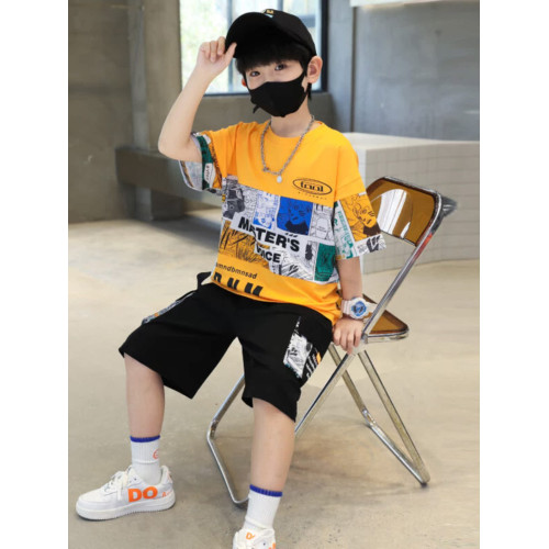英國Next Svip男童兒童套裝夏裝短袖2025新款中大童洋氣男孩酷帥