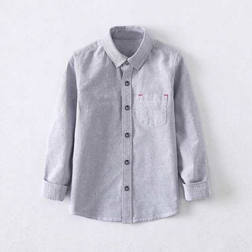 男童白襯衫白色學生校服長袖襯衫2025春季新款襯衣男孩演出服韓版