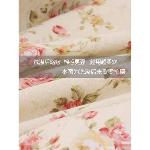 老粗布床單單件全棉純棉加厚加密花邊碎花宿舍大炕單被單三件套