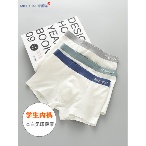 學生內褲棉白色寶寶平角褲中大童內褲男童短褲四角褲A類無痕抗菌