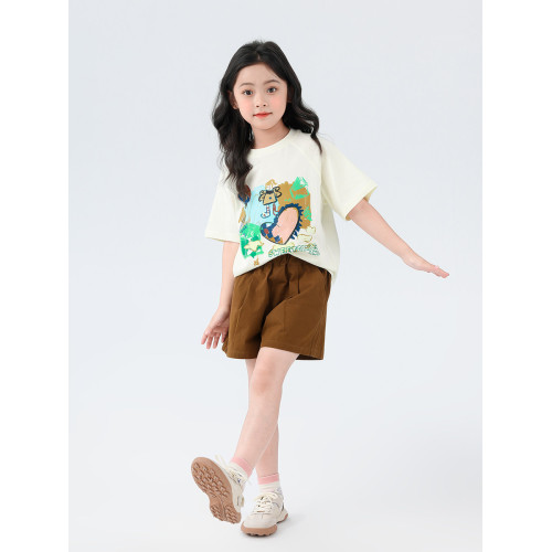 左西女童短袖T恤兒童夏裝2026新款純棉半袖上衣中大童女孩超好看