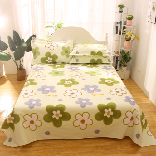 老粗布床單純棉100全棉加厚加密不起球清新高檔炕單涼蓆被單單件