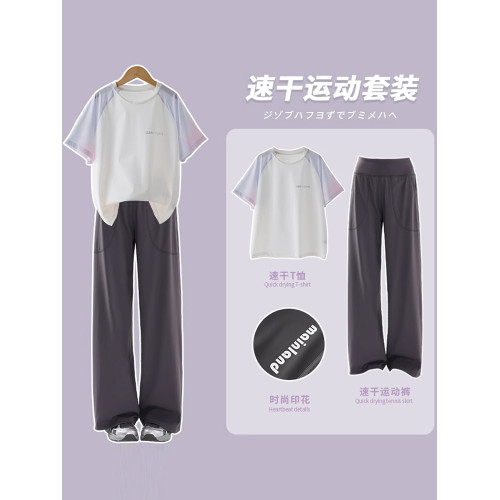 女童運動套裝兒童夏季短袖速乾衣羽毛球服訓練短袖衣服女大童夏裝