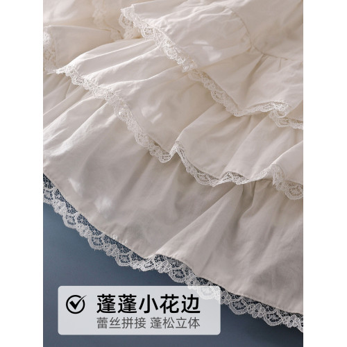 蔚未來女童半身裙夏裝2025新款兒童洋氣蛋糕裙小女孩純棉白色短裙