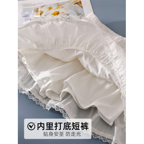 蔚未來女童半身裙夏裝2025新款兒童洋氣蛋糕裙小女孩純棉白色短裙