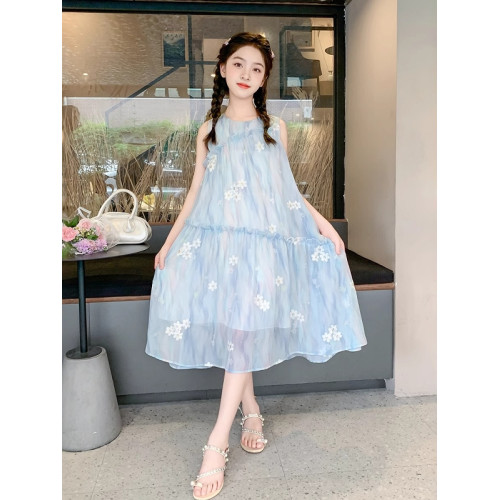 英國Next Kiss女童連衣裙夏季2025新款中大童雪紡裙子兒童背心裙