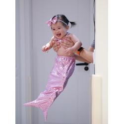 美人魚衣服嬰兒人魚尾巴小月齡寶寶百天滿月生日周嵗拍照服裝道具