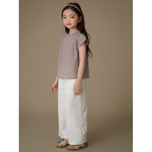 哈齒童裝夏季兒童襯衫韓版碎花女童短袖上衣中大童夏裝2025新款