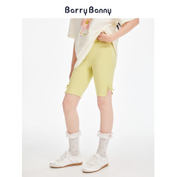 BarryBanny女童外穿短褲中褲瑜伽褲夏季薄款中大童運動休閒五分褲
