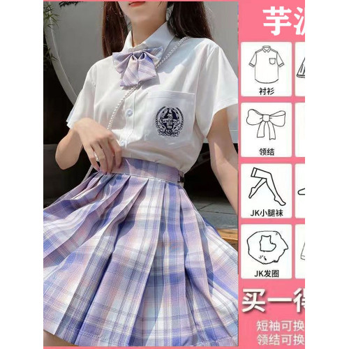 十嵗女童網紅時髦套裝洋氣新款夏季兩件套大童短袖兒童夏款jk短裙