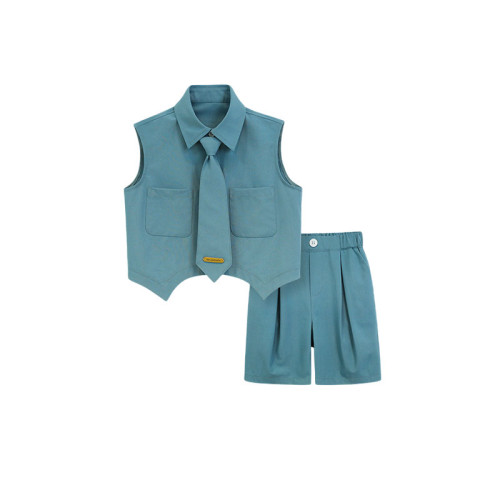 英國NEXT SKK男童夏季無袖生日演出服休閒風兒童馬甲西服潮流花童