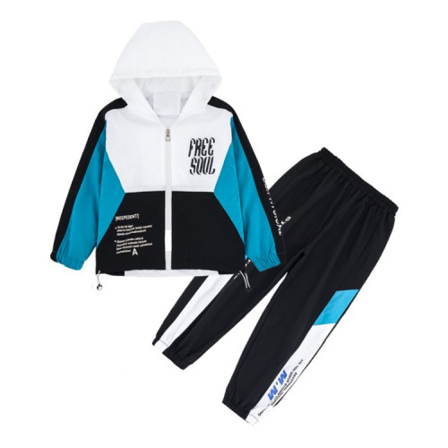 巴拉新品兒童裝男童春裝套裝中大童男孩春秋兩件套帥氣時髦潮衣服