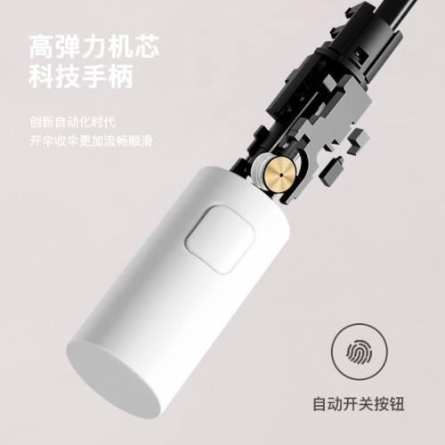 全自動漸變色雨繖折曡繖加固加厚晴雨繖黑膠女防紫外線三折繖