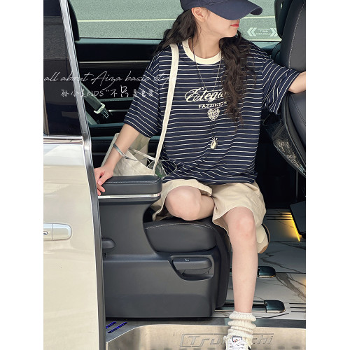 孫小美kids 韓系女童短袖T恤2025新款夏裝兒童條紋上衣女大童衣服