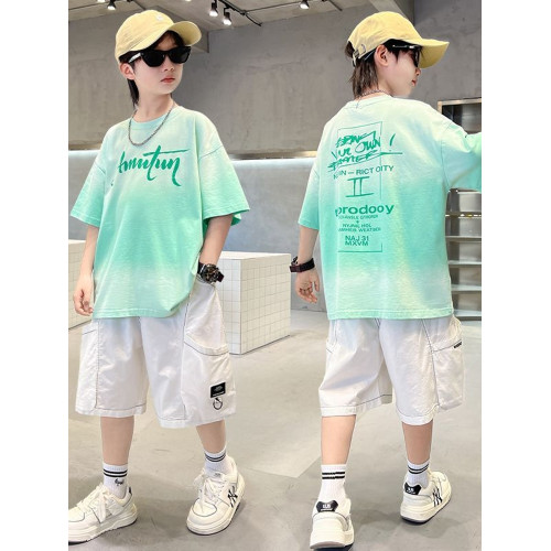 兒童裝男童夏裝套裝2025新款中大童男孩夏季帥氣短袖運動夏款潮牌