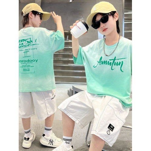 兒童裝男童夏裝套裝2025新款中大童男孩夏季帥氣短袖運動夏款潮牌