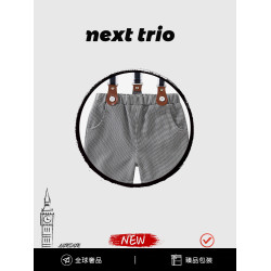 Nexttrio男童套裝夏2025新款紳士百天衣服襯衫背帶褲周嵗男寶禮服