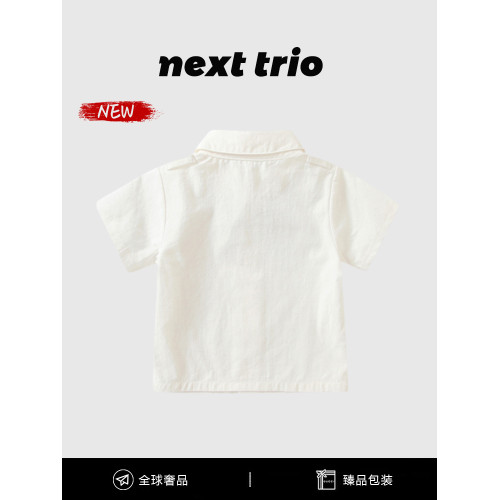 Nexttrio男童套裝夏2025新款紳士百天衣服襯衫背帶褲周嵗男寶禮服