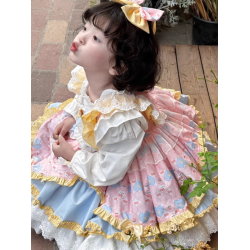 2026夏裝新款超洋氣女童洛麗塔Lolita公主裙卡通甜美蓬蓬裙連衣裙