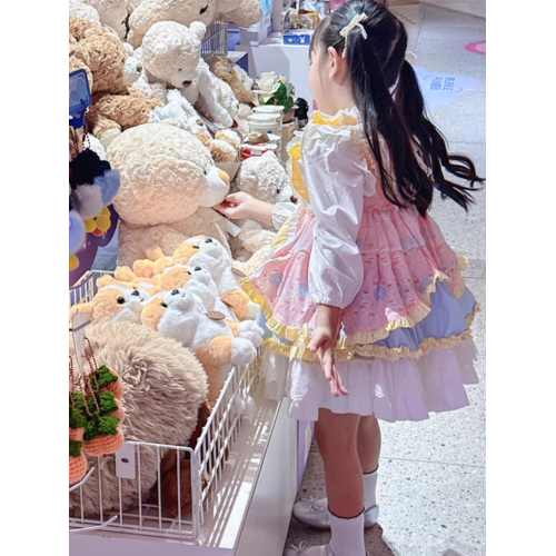 2026夏裝新款超洋氣女童洛麗塔Lolita公主裙卡通甜美蓬蓬裙連衣裙