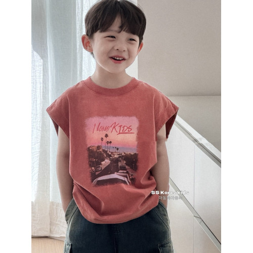 SS高級品牌韓國童裝男童夏裝2025新款洋氣兒童背心中大童上衣女童