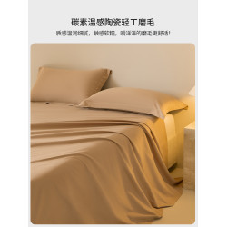 高級100SPro新疆長絨棉磨毛床單單件全棉純棉雙人加厚被單三件套