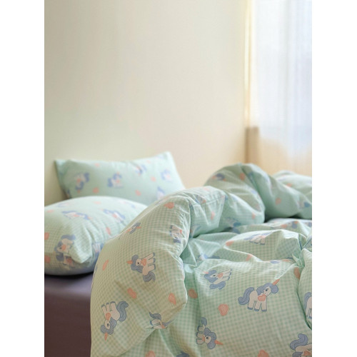 少女心卡通可愛純棉全棉被套單件150x200x230學生宿舍床上三4件套
