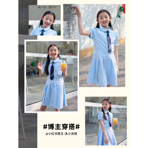 【100%棉】eland kids衣戀童裝女童連衣裙25夏新品畢業禮服演出服