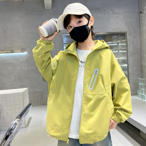 巴拉新品男童春秋裝沖鋒衣時髦中大兒童風衣外套春季炸街男孩上衣