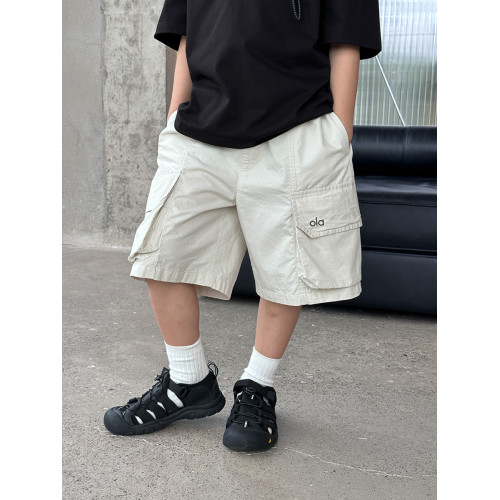 依依媽男童水洗全棉刺綉五分褲兒童夏裝薄款寶寶寬鬆休閒工裝短褲