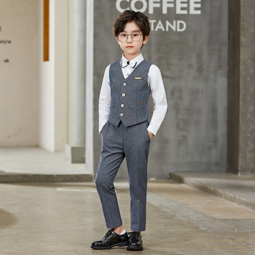 英國NEXT APK春秋兒童禮服純色馬甲套裝男童鋼琴主持演講表演服