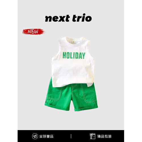 Next trio男童套裝夏2025新款帥氣時髦港風兒童小男孩酷帥夏裝