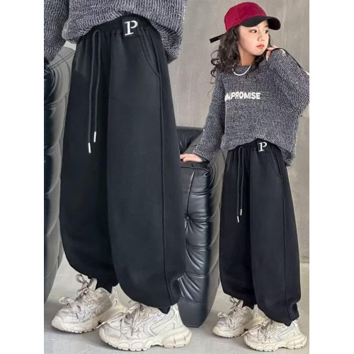 女童褲子秋款2025新款洋氣中大童秋季兒童外穿運動休閒衛褲兒童褲