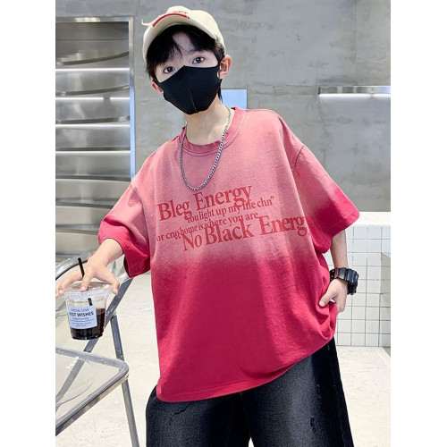 兒童2025新款男童夏裝短袖上衣中大童T恤夏季洋氣衣服男孩夏裝潮