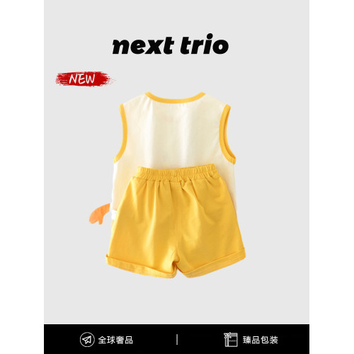 Next trio男童套裝夏薄款2025新款兒童背心短褲籃球速乾無袖衣服