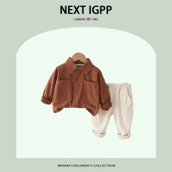英國NEXT IGPP 春秋季套裝男童新款兒童春秋款外套襯衫運動兩件套