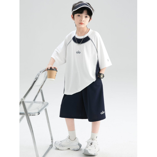 安哼安哼男童夏款套裝2025新款夏季短袖中大兒童男孩夏裝七分褲兩