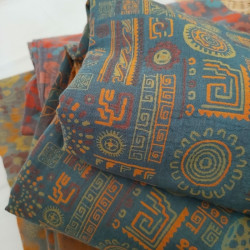 高級輕奢提花雙層紗床單被套四件套親膚裸睡復古民族風A類母嬰級