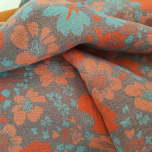 高級輕奢提花雙層紗床單被套四件套親膚裸睡復古民族風A類母嬰級