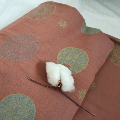 高級輕奢提花雙層紗床單被套四件套親膚裸睡復古民族風A類母嬰級