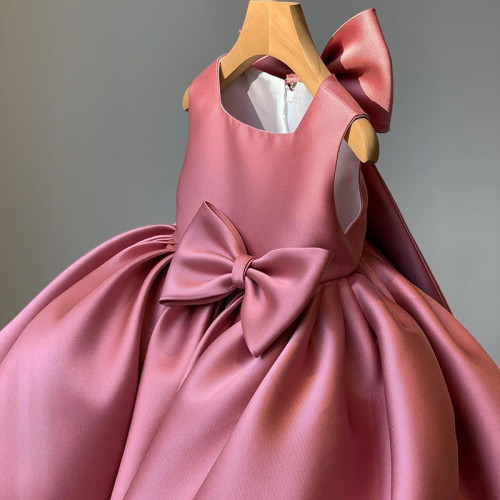兒童婚紗裙花童禮服公主裙寶寶生日小女孩演出服女童蓬蓬連衣裙子