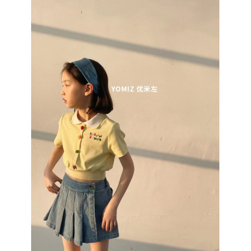波拉bora韓國童裝女童氣質甜美Polo衫2025女寶春夏裝短袖T恤上衣