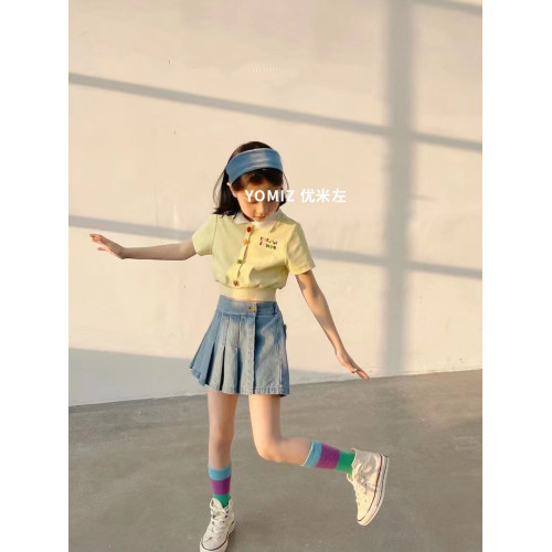 波拉bora韓國童裝女童氣質甜美Polo衫2025女寶春夏裝短袖T恤上衣