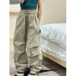 女童褲子秋裝新款2025兒童夏季休閒褲大童洋氣秋冬加厚女孩長褲薄