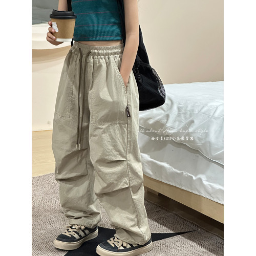 女童褲子秋裝新款2025兒童夏季休閒褲大童洋氣秋冬加厚女孩長褲薄