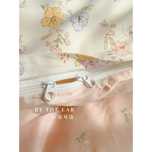 在耳邊ins少女心碎花40s斜紋全棉精梳棉單被套田園風純棉單人被罩